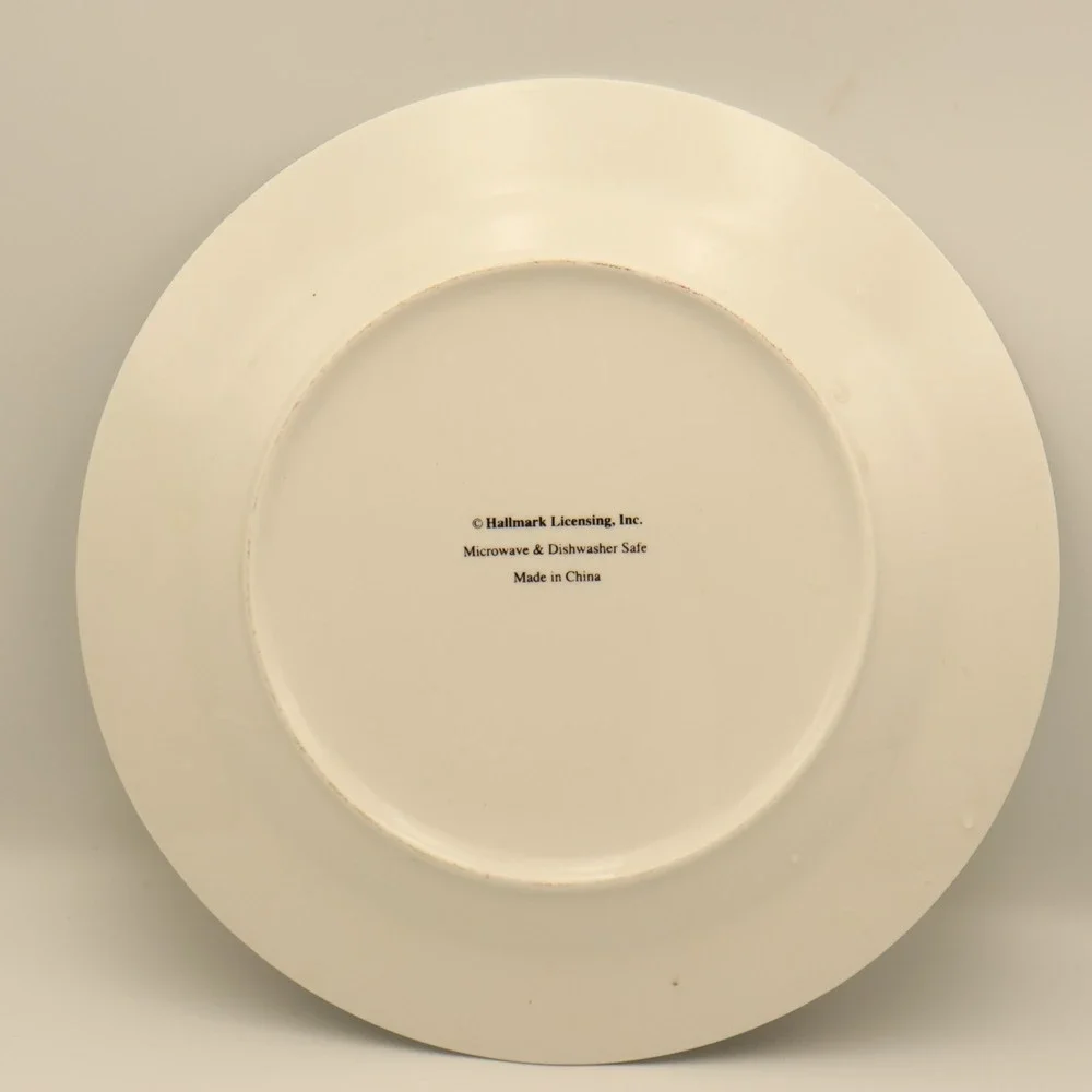 Hallmark Christmas Replacement Dinner Plate Poinsettia & Holly 10.5 Discontinued